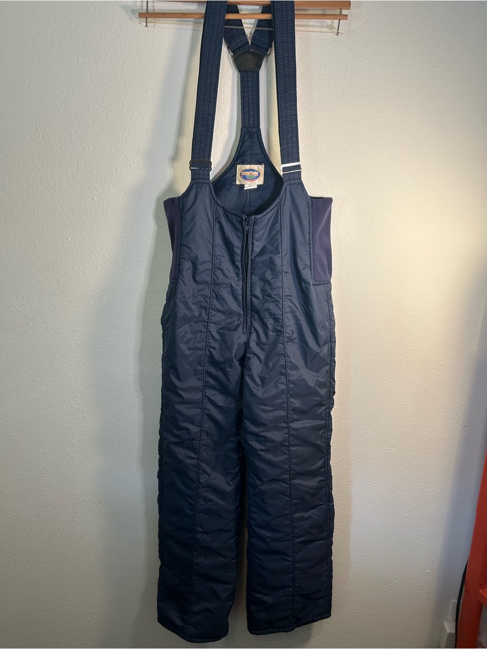 Vintage 80s Pedigree Insulated Ski Bibs Navy Blue - Youth 16 / Fits Women's XS